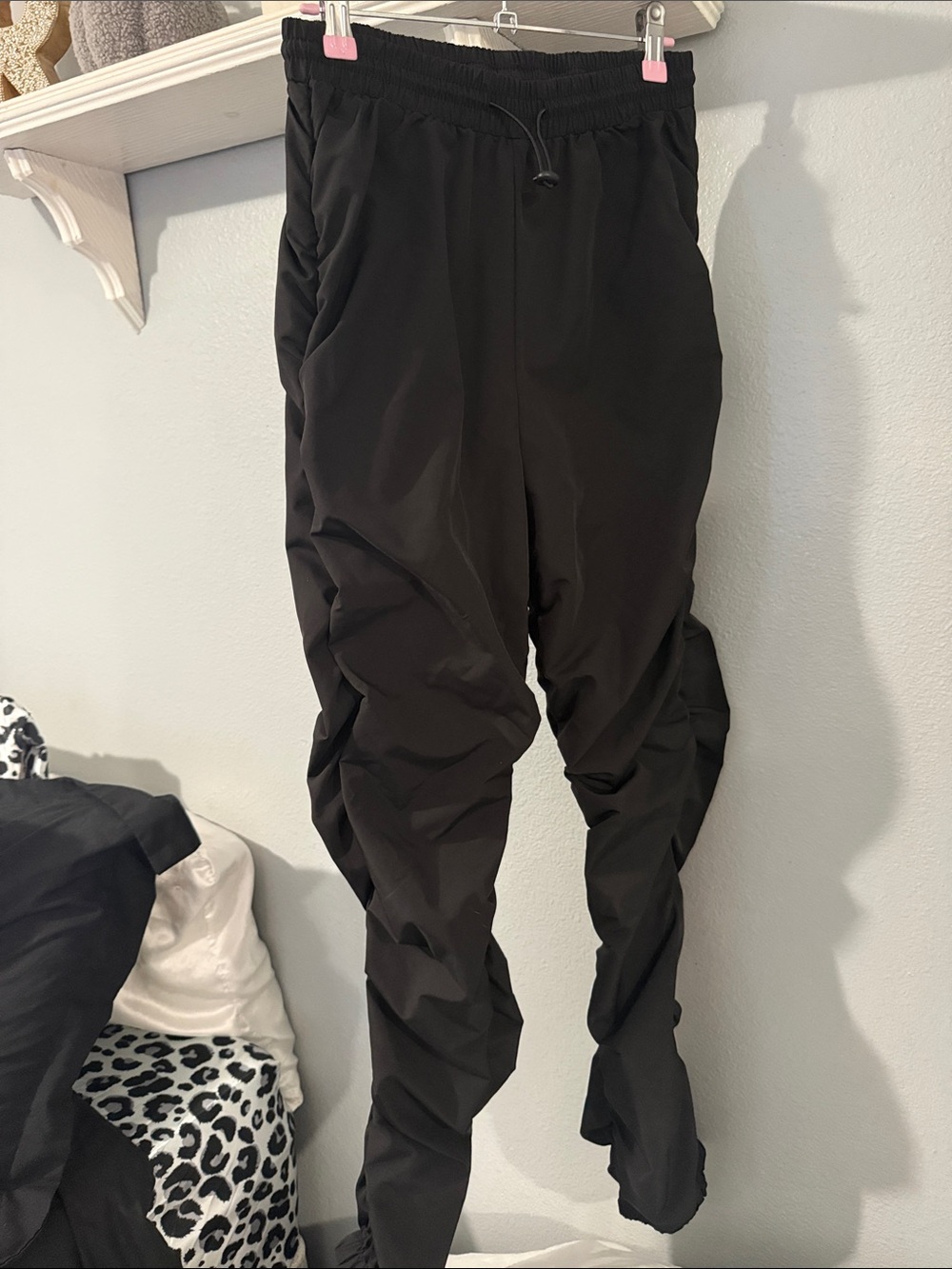 Women’s Black Stretch Jogger Pants - Elastic Waist